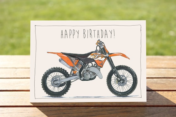 Motocross Birthday Cards Free Printable