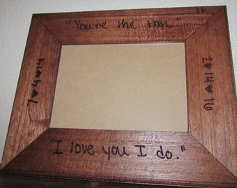 Custom Handwriting Frame, Laser Engraved 5x7 Frame, Anniversary Gift, Personalized Frame, Your Handwriting Engraved, Memorial Gift