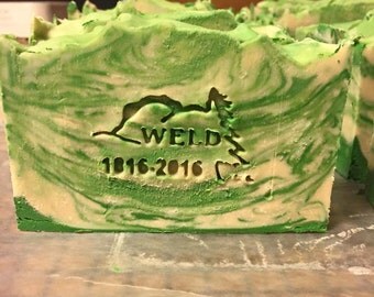 Personalized soap stamps with logo image and name