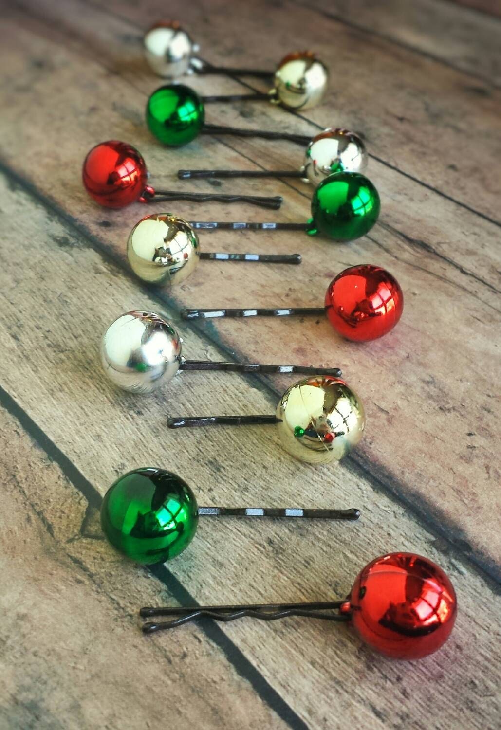 Beard decorations Christmas Beard Pins Colored Ornaments