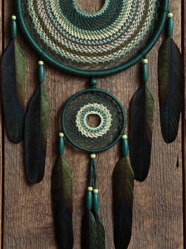 Green dream catcher/Large Dream catcher/ by MyHappyDreams on Etsy