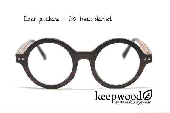 Wood Optical Wood Eyeglasses Eyeglass Frames Round Eyeglasses