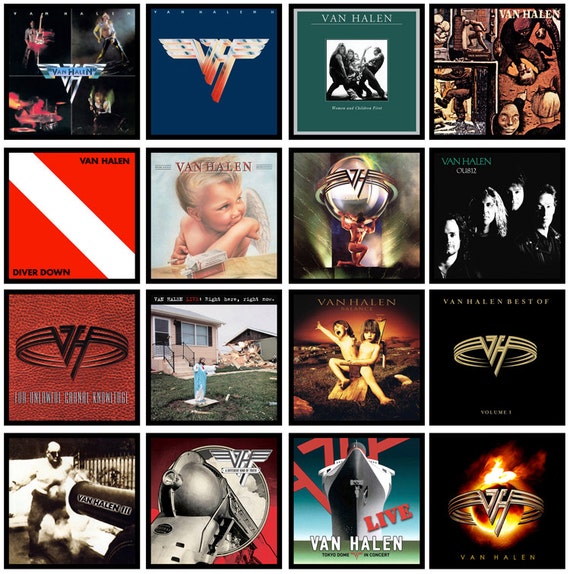 VAN HALEN 16 pack of album cover discography