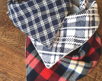 Baby boy bib baby boy gift boy Bandana Bib bib for boy plaid bib baby bib Organic Bamboo flannel Bib boy Drool Bib baby shower gift boy
