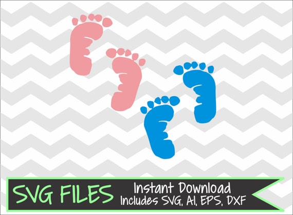 Baby Feet SVG DXF Silhouette Cricut Cutting File by SVGFiles