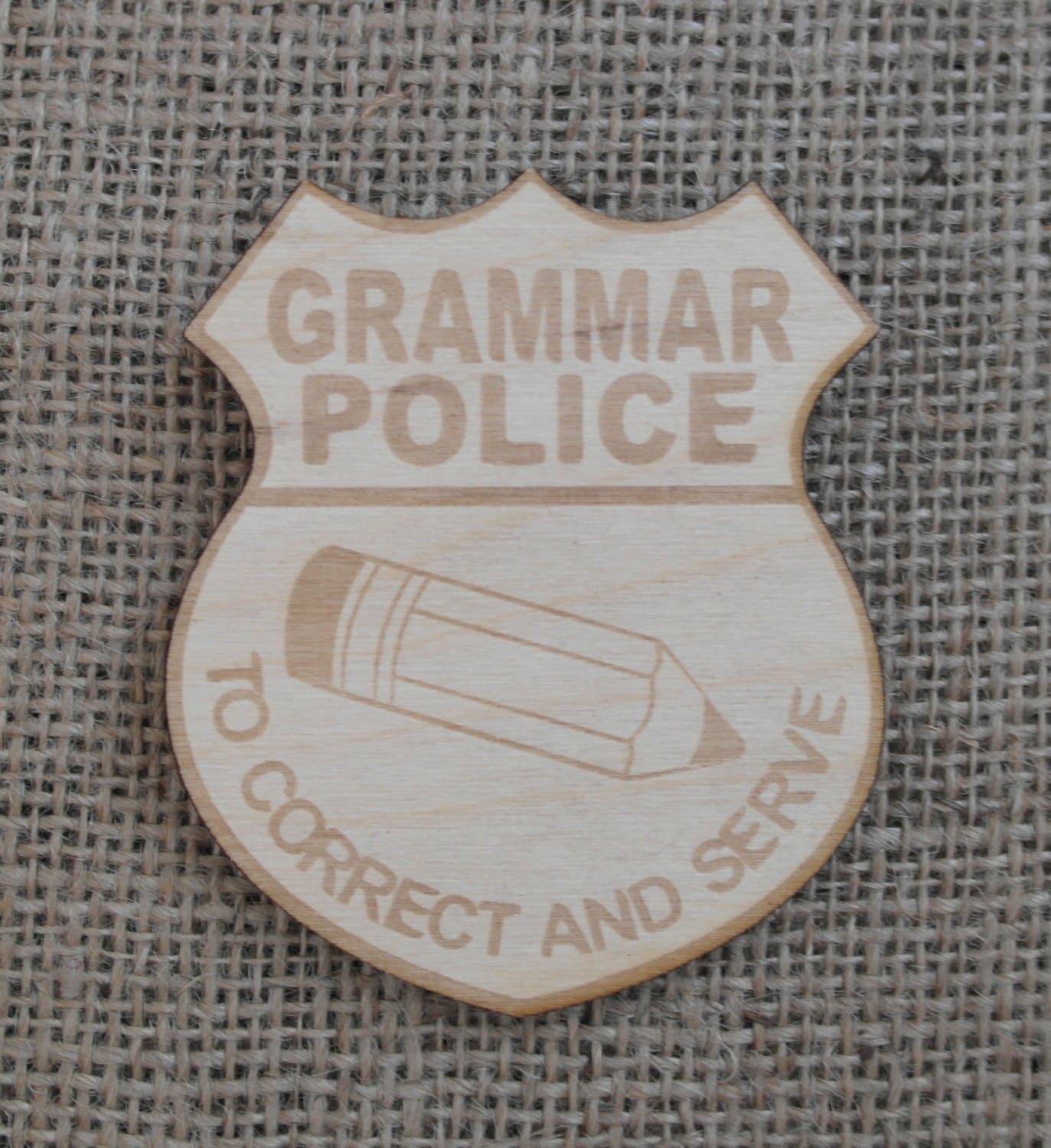 Grammar police badge