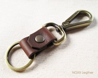 Belt Leather Key Fob, Leather Keychain, Belt Clip Leather Key Chain, Gift under 10 dollars