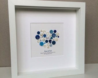 Sapphire Wedding Anniversary, 45th Wedding Anniversary, Sapphire Anniversary Gift, 45th Anniversary, Wedding Gift for Bridesmaids, Sapphire