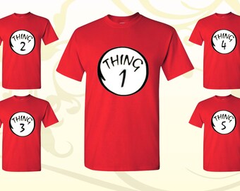 Handmade Thing 1 And Thing 2 Shirts – Etsy