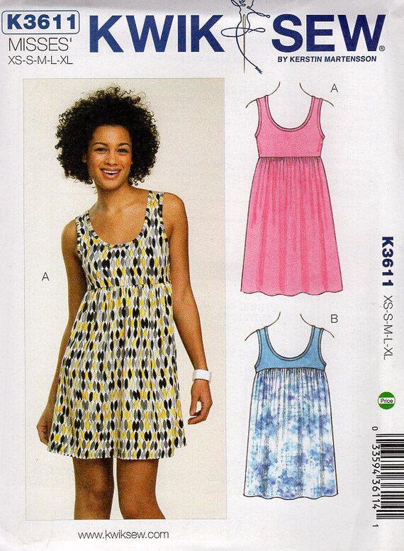 Free Us Ship Sewing Pattern Kwik Sew 3611 Misses Loose Fitting