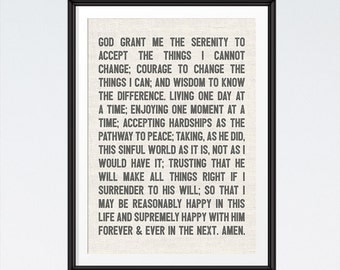 Serenity Prayer Wall Decor prayer wall art | etsy Serenity Prayer Wall Decor prayer wall art | etsy