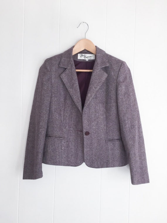 Tweed Blazer Vintage Blazer Womens Blazer Cropped Jacket