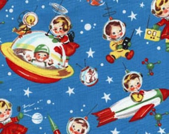Rocket Rascals - 9.95 Yard - Michael Miller Retro Rocket Rascals - 100% cotton - FBHY - Juvenile