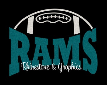 Rams Football Design Pattern Graphic Design Instant Download EPS SVG DXF Cutting Files Cameo