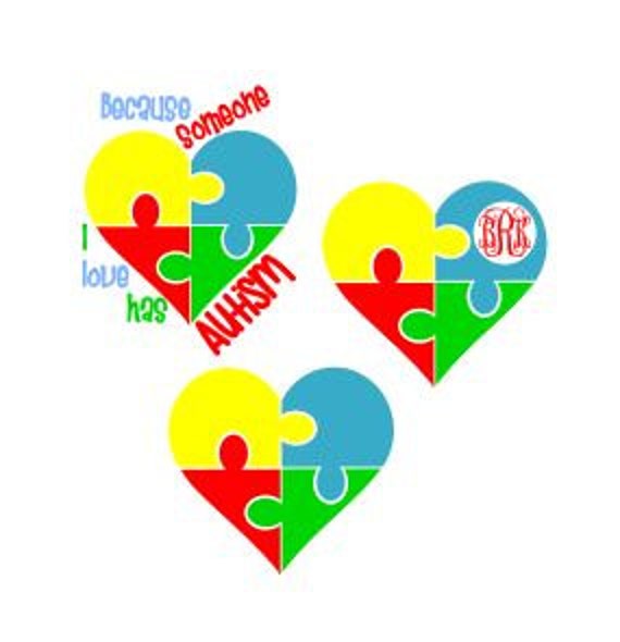 Autism Heart SVG Studio 3 DXF AI Ps Eps and by BoodlebugGraphics