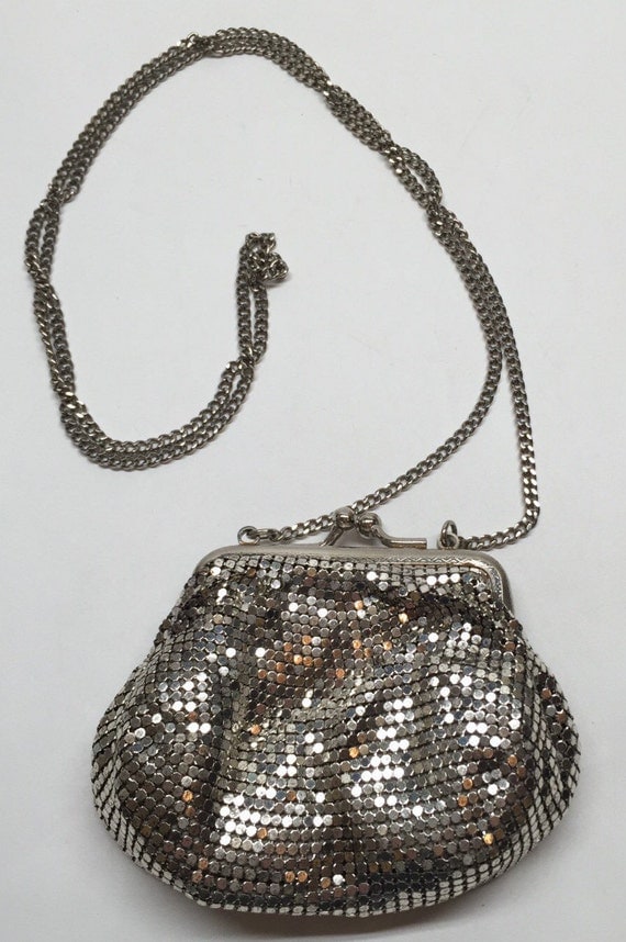 whiting and davis silver mesh bag