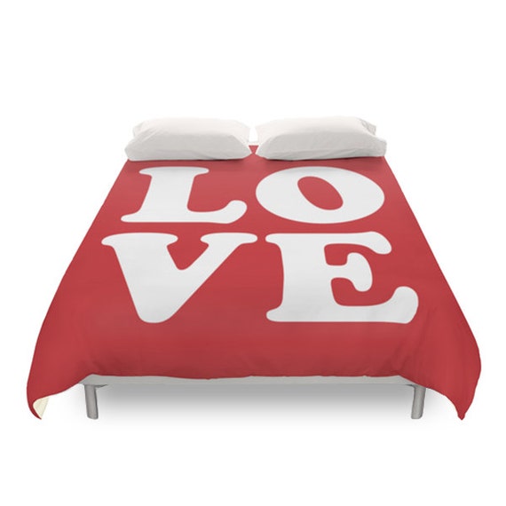 Love Duvet Cover 2 Color Options Twin Full Queen Duvet