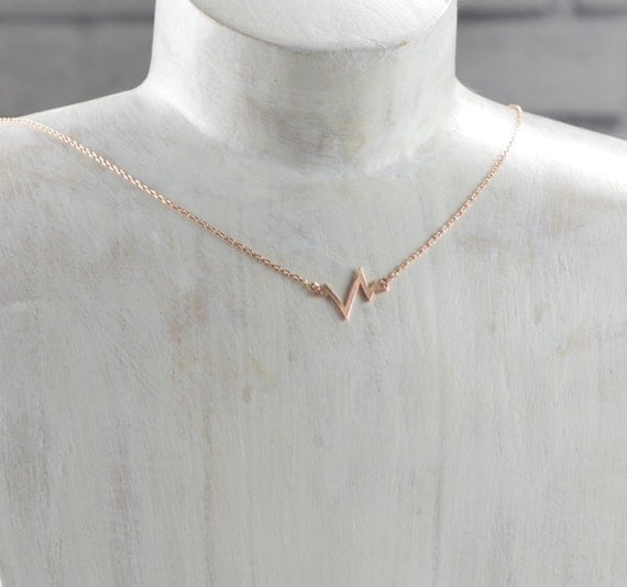 womens heartbeat necklace