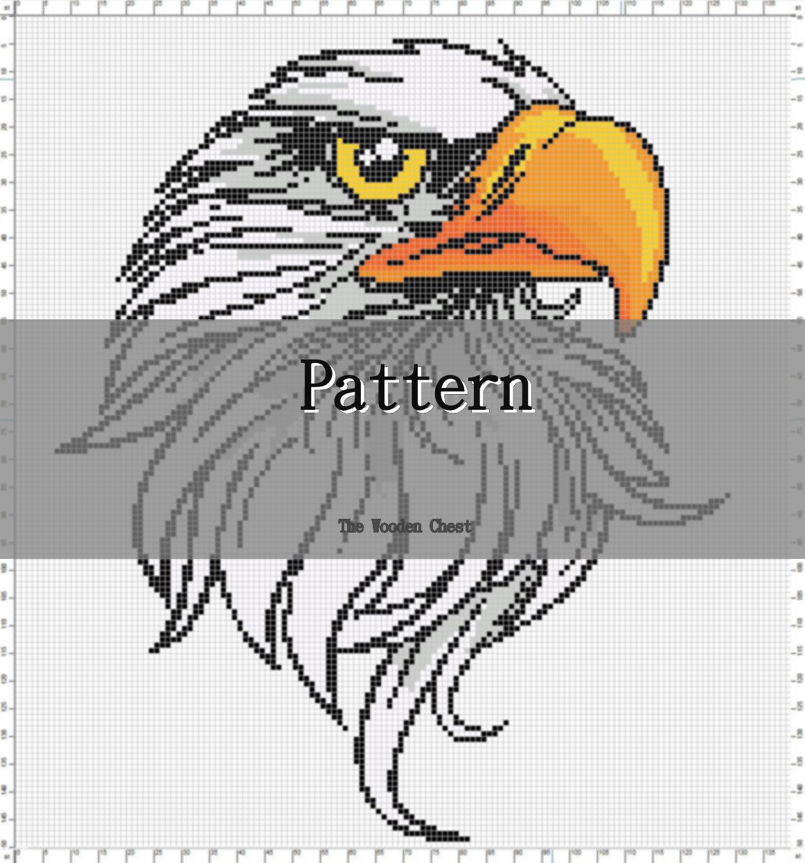 Eagle Head / Crochet / Knit/ Cross Stitch / by TheWoodenChest