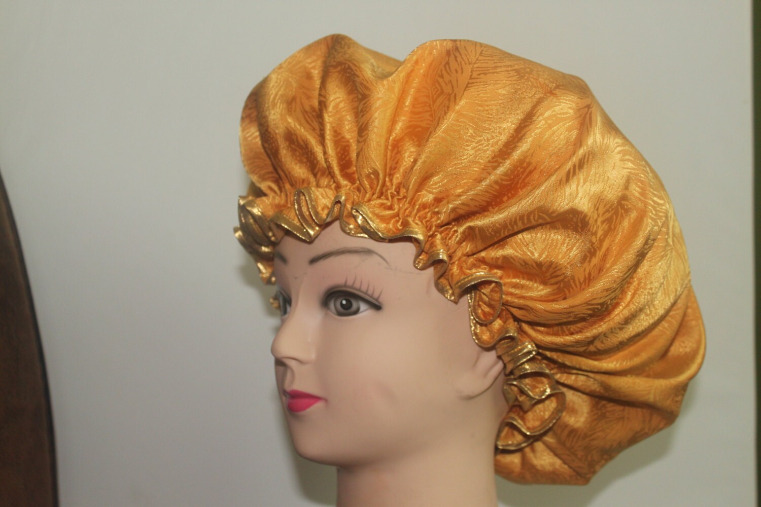 Gold Reversible Satin Hair Bonnet