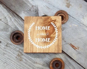 Wood signs sayings, Home sweet home, Wood sign, Reclaimed wood decor, MINI