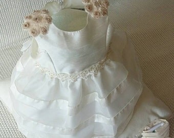 Christening - Baby Girl Silk with Swarovski Dress main image 0