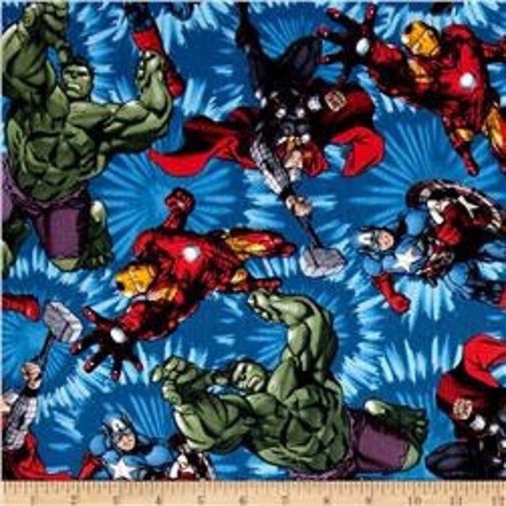 Marvel fabric Incredible Hulk fabric thor captain