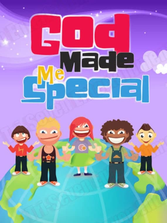 Children's Poster God Made Me Special Art Print Kids