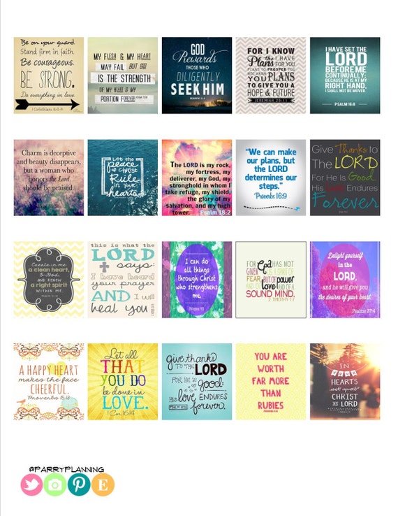 Horizontal Printable Bible Verses Erin Condren by ParryPlanning