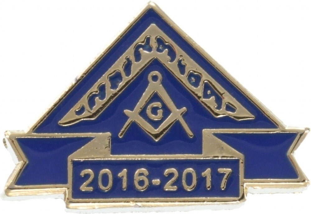 Masonic Freemason Worshipful Master 2016 2017 Lapel Pin Plus