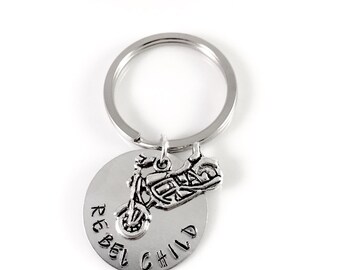 Motorcycle Keychain, Motorcycle Purse Charm, Harley Motorcycle Keyring, Motor Cycle Charm, Motorbike, For a Man