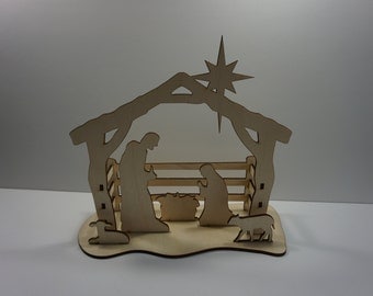 Laser cut nativity | Etsy