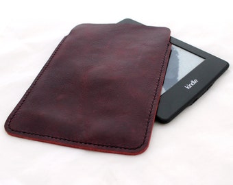 Kindle Paperwhite leather Cover Burgundy Kindle Sleeve Kindle case Ebook cover Genuine Leather Paperwhite Cover Kindle Paperwhite leather