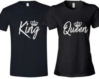 Couples Shirts, King and Queen Shirts, Matching Shirts, Husband and Wife Shirts, Wedding Anniversary Gift, Husband Wife, Couples Gift