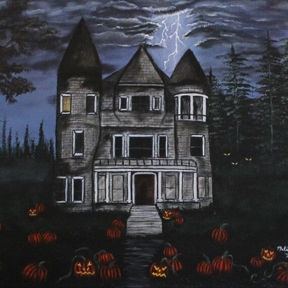 Items similar to ORIGINAL Realistic Halloween Painting on Etsy