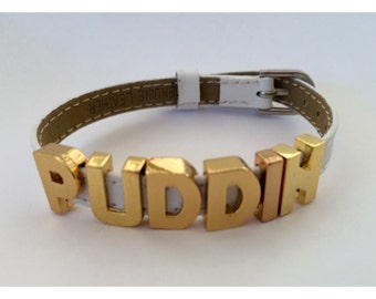 Genuine Leather Harley Quinn Puddin Slide Cuff Bracelet Suicide Squad Inspired You Choose Your Color