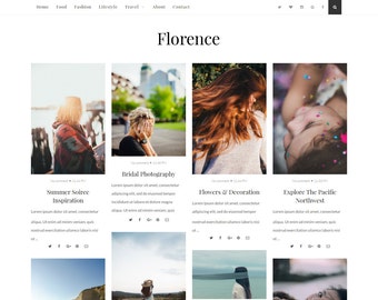 Florence - Responsive and Beautiful Blogger Template - Blogspot template