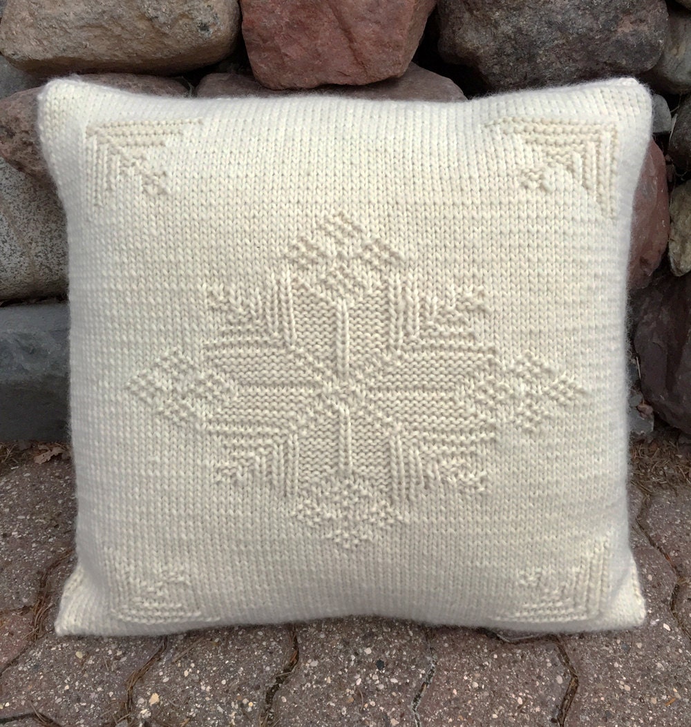 Snowflake Knitted Pillow Pattern