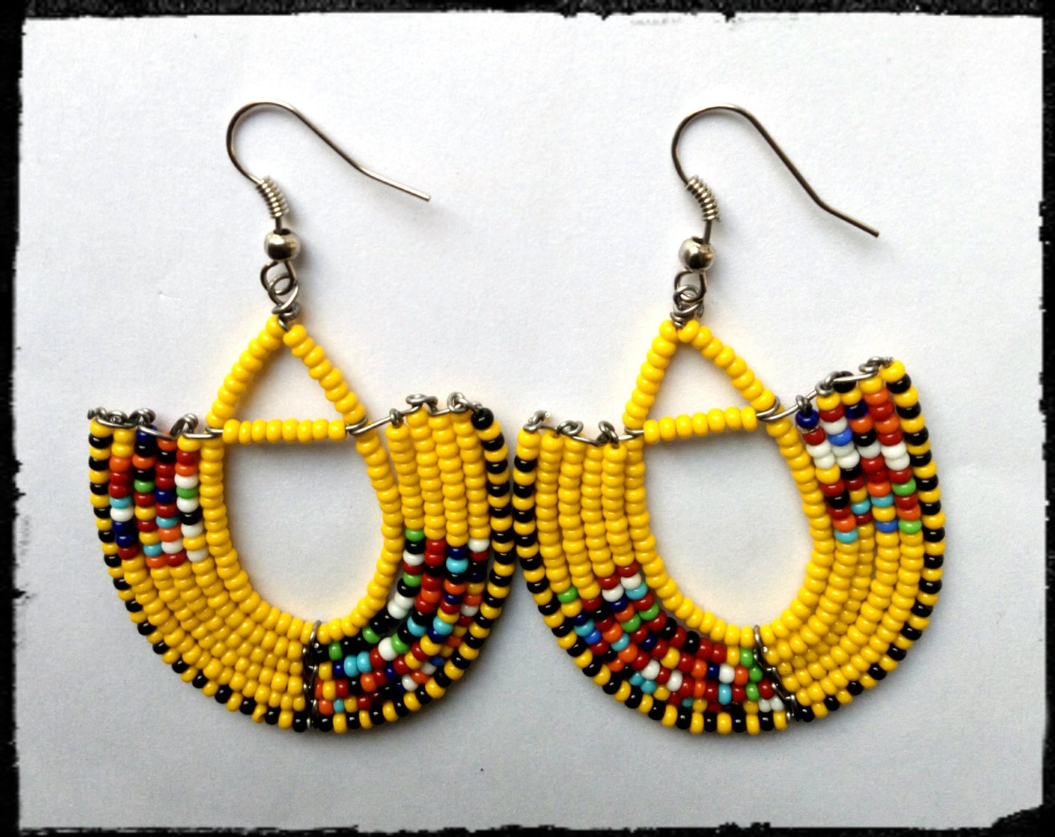 Beautiful Beaded African Earrings by Sipdada on Etsy