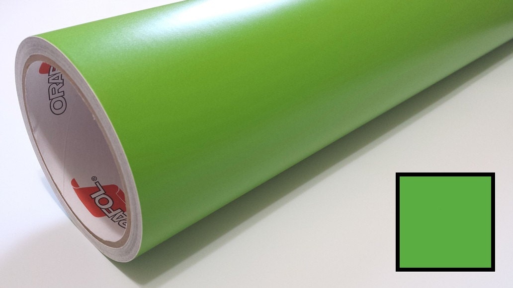 Matte Lime Green Wrap Vinyl Sticker Film Overlay Decal Sheet