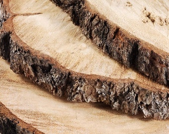 Wood Round Slices, 15" - 19", Extra Large, Wood Slabs With Bark Kiln Dried