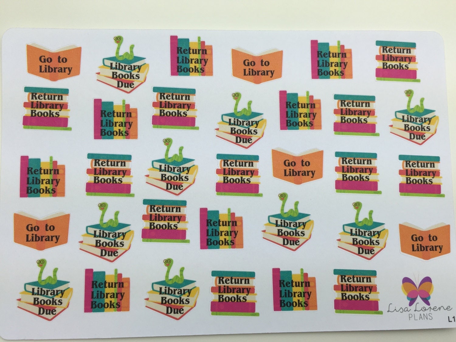 Library Book Planner Stickers Return Library Books Reminder