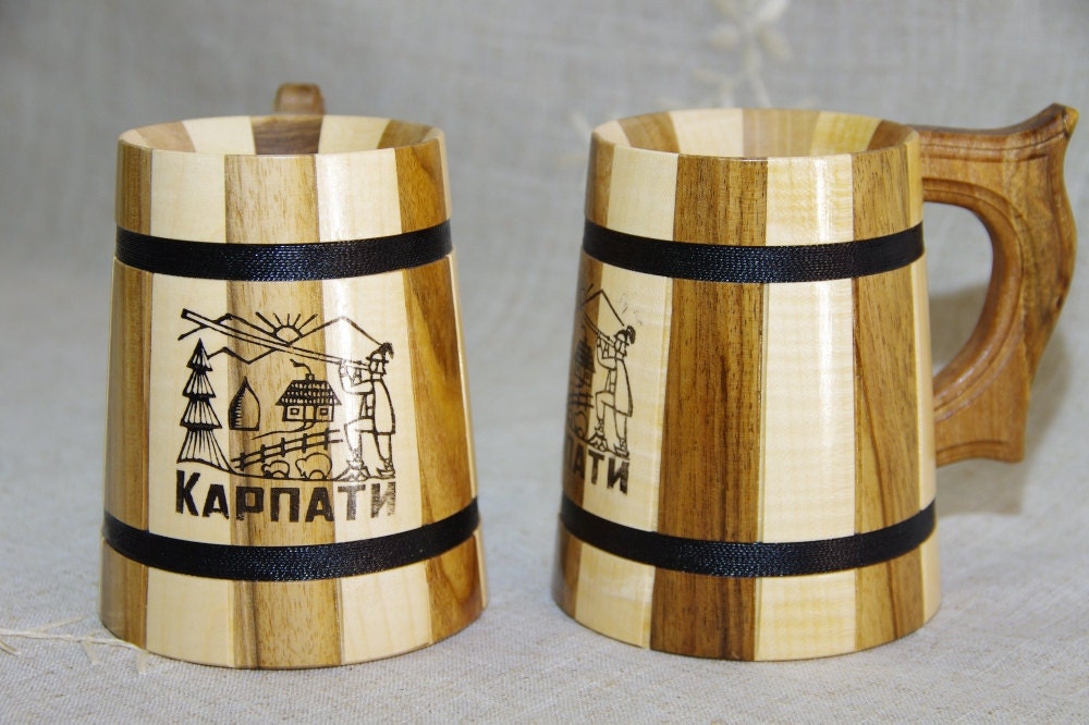 Wooden tankard Beer mug wooden Wooden beer stein Beer