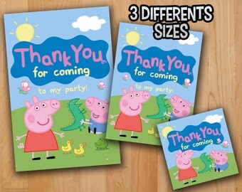 Peppa pig thank you | Etsy