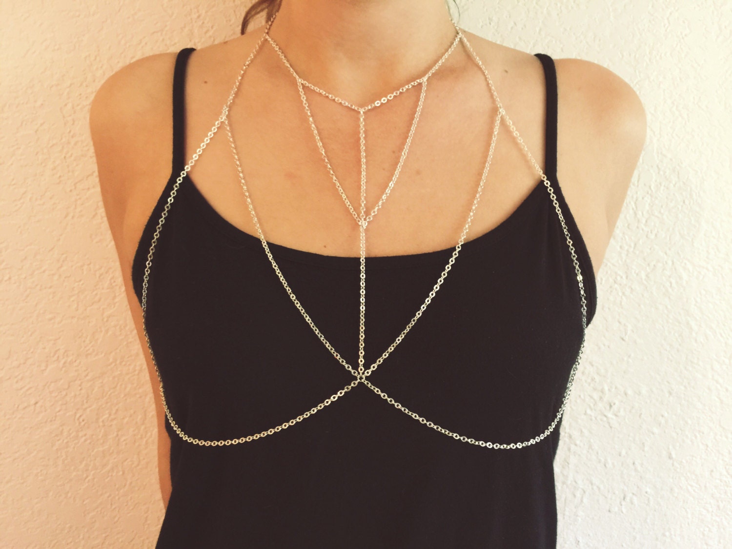 Silver Played Chain Bralette