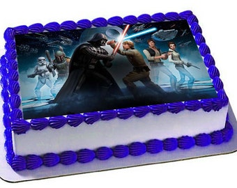 Star Wars Cake Topper, Star Wars Edible Images, Customized Cakes, Cupcake topper,Star Wars Party