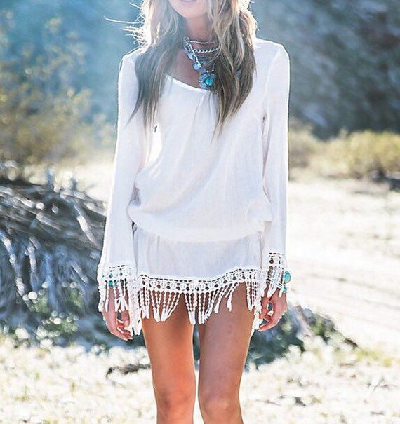 White sheer sexy Beach Cover Up perfect for a bride by LilyKiBeans