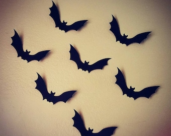 Halloween decor, bat wall decor, paper bats, bat die cuts, gift tags, Halloween party decor, Halloween decorations