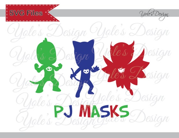 Download INSTANT DOWNLOAD PJ Masks Owlette Catboy Gekko by YoleDesign