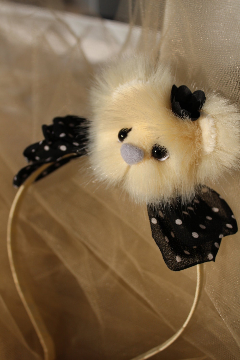 Artist Teddy Bear Headband Hair accessory 3D teddy